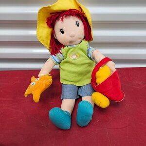 Zapf Doll Maggie Raggies Creations Plush Seashell Red Yarn Hair Raggedy Flex Sea
